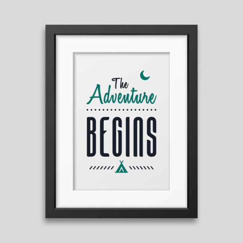 Affiche encadrÃ©e The adventure begins